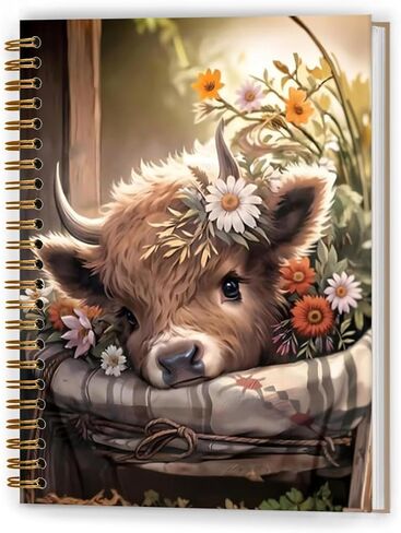Maximalist Floral Notebook, Eclectic Mountain Landscape Scenery Journal for School Office Supplies, Colourful Wildflower Nature Hardcover Spiral Notebooks, 5.5x8.3 Inch in Saudi Arabia
