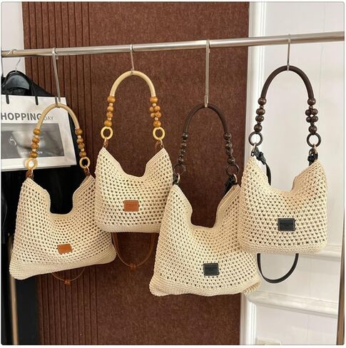 Bohemia Beach Bag for Women Macrame Shoulder Tote Bag Crossbody Purse Travel Beach Bag Summer Top-handle Hobo Bags 2026 in Saudi Arabia