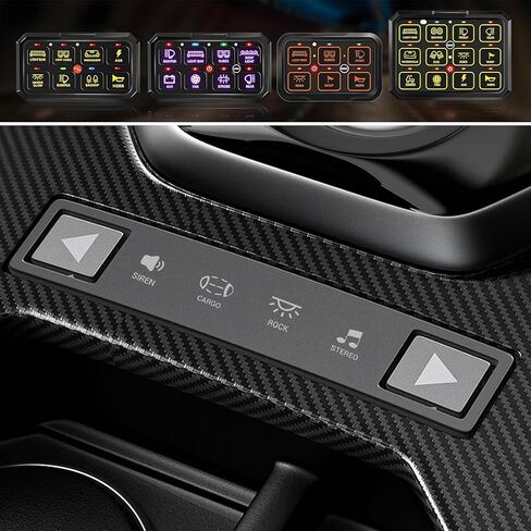 120PCS Car Switch Panel Sticker, Auto Console Switch Label Decal Kit Panel Button Stickers, Rocker Toggle Switch Decals, Text Sticker for Car Dashboard, Truck, Boat, RV in Kuwait