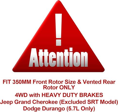 مجموعة مكابح أمامية مقاس 350 مم من MotorbyMotor دوارات ووسادات فرامل تناسب 2011-2020 دودج دورانجو، 2011-2018 جيب جراند شيروكي بتصميم محفور ومشقوق، دوار فرامل قرصية ووسادة فرامل سيراميك in Saudi Arabia