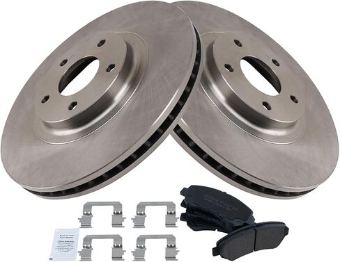 TRQ Front Brake Pad & Rotor Kit Ceramic Compatible with 2009-2020 Nissan Maxima in Saudi Arabia