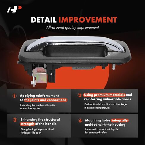 A-Premium Front Left Driver Side Exterior Door Handle with Keypad Hole Compatible with Ford F-150 F150 2009-2014, Textured Black Housing with Chrome Lever, Replace# CL3Z1522405AAMA in Saudi Arabia