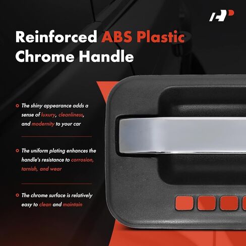 A-Premium Front Left Driver Side Exterior Door Handle with Keypad Hole Compatible with Ford F-150 F150 2009-2014, Textured Black Housing with Chrome Lever, Replace# CL3Z1522405AAMA in Saudi Arabia