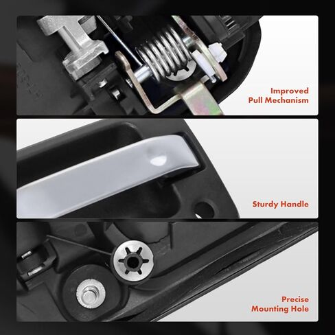 A-Premium Front Left Driver Side Exterior Door Handle with Keypad Hole Compatible with Ford F-150 F150 2009-2014, Textured Black Housing with Chrome Lever, Replace# CL3Z1522405AAMA in Saudi Arabia