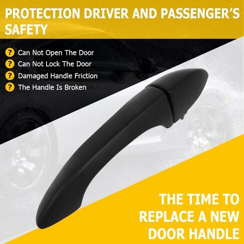 OCPTY Exterior Door Handle Rear Driver Left Replacement fit 2000-2006 for BMW for X5 Black 51218243617 in Saudi Arabia