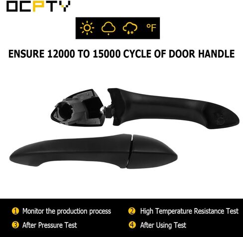OCPTY Exterior Door Handle Rear Driver Left Replacement fit 2000-2006 for BMW for X5 Black 51218243617 in Saudi Arabia