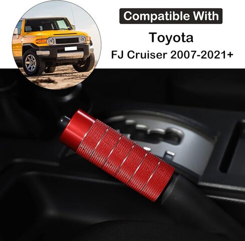 غطاء فرامل اليد Aunginsy متوافق مع Toyota FJ Cruiser 2007-2021+، واقي مقبض يدوي من الألومنيوم لفرامل السيارة، وحدة التحكم المركزية لوقوف السيارات، ملحقات غطاء ذراع الفرامل اليدوية in Kuwait