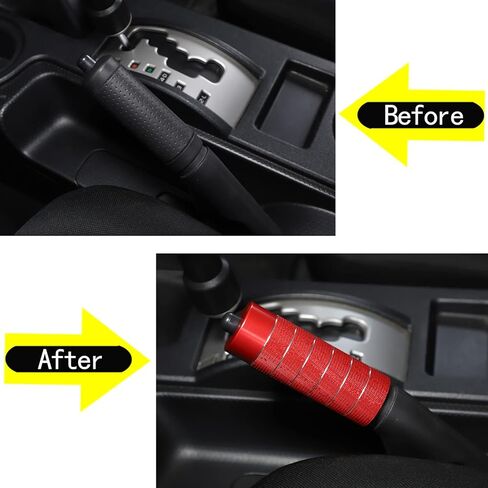 غطاء فرامل اليد Aunginsy متوافق مع Toyota FJ Cruiser 2007-2021+، واقي مقبض يدوي من الألومنيوم لفرامل السيارة، وحدة التحكم المركزية لوقوف السيارات، ملحقات غطاء ذراع الفرامل اليدوية in Kuwait