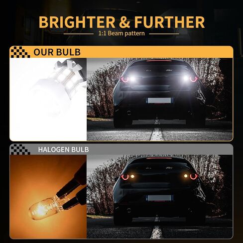 912 921 لمبة LED عكسية، 600% أكثر سطوعًا T15 906 904 916 W16W للأضواء الاحتياطية مع جهاز العرض، 6000K أبيض غير قطبي بديل لصندوق السيارة وأضواء إيقاف الفرامل الثالثة، حزمة من 2 in Kuwait