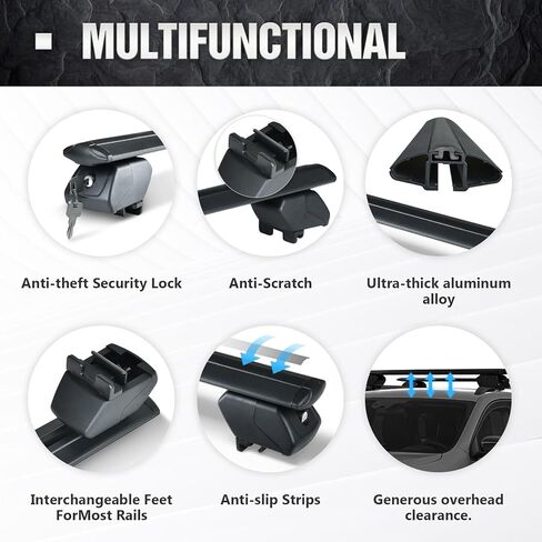 Heavy Duty 300 LBS Roof Rack Cross Bars Compatible with 2021-2025 Chevrolet Tahoe, Chevy Suburban, GMC Yukon & Yukon XL, Cadillac Escalade ESV with Side Rails, Adjustable & Lockable in Kuwait