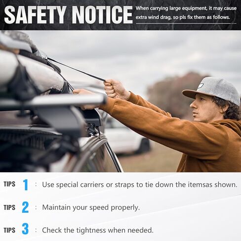 Heavy Duty 300 LBS Roof Rack Cross Bars Compatible with 2021-2025 Chevrolet Tahoe, Chevy Suburban, GMC Yukon & Yukon XL, Cadillac Escalade ESV with Side Rails, Adjustable & Lockable in Kuwait