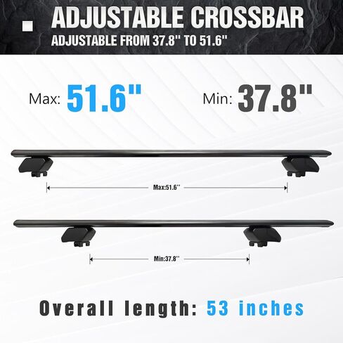 Heavy Duty 300 LBS Roof Rack Cross Bars Compatible with 2021-2025 Chevrolet Tahoe, Chevy Suburban, GMC Yukon & Yukon XL, Cadillac Escalade ESV with Side Rails, Adjustable & Lockable in Kuwait