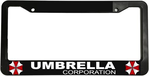 حامل لوحة ترخيص السيارة لشركة Umbrella Corporation لإطار لوحة ترخيص Resident Evil باللون الأسود اللامع in Saudi Arabia