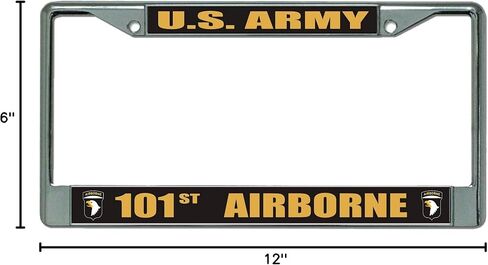 U.S. Army 101st Airborne Black License Plate Frame in Saudi Arabia