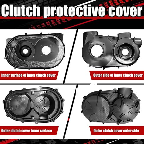 X3 Outer and Inner Clutch Housing Cover Clutch Drive Belt Inner Cover Shield Guard Replacement for 2017-2021 Can Am Maverick X3 Max Accessories Replacement for 420212505,720212508, 420212605 in Kuwait