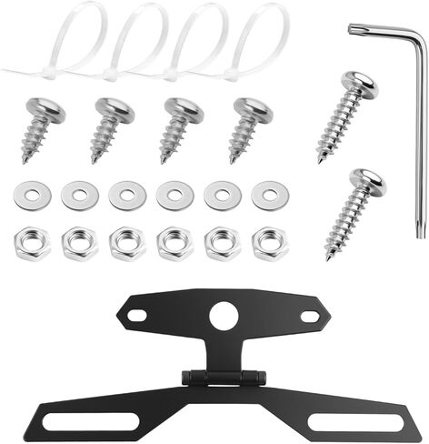 Adjustable Motorcycle License Plate Bracket Kit with Screws,2 in 1 Motorcycle License Plate Holder for Licenses Plates & Tail Light,Universal Motorcycles Licenses Plates Mount in Saudi Arabia