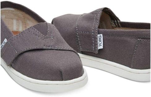 Toms Youth Unisex Classic Alpargata Sneaker, Grey, 2.5 in Kuwait