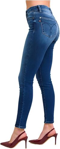 Judy Blue Mid Rise Thermal Vintage Skinny Jean- Ivory Gem in Saudi Arabia