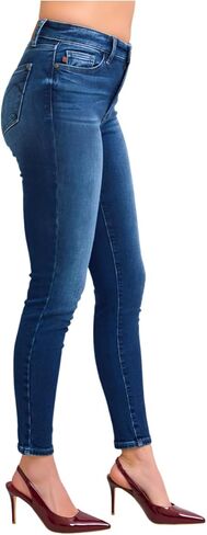 Judy Blue Mid Rise Thermal Vintage Skinny Jean- Ivory Gem in Saudi Arabia