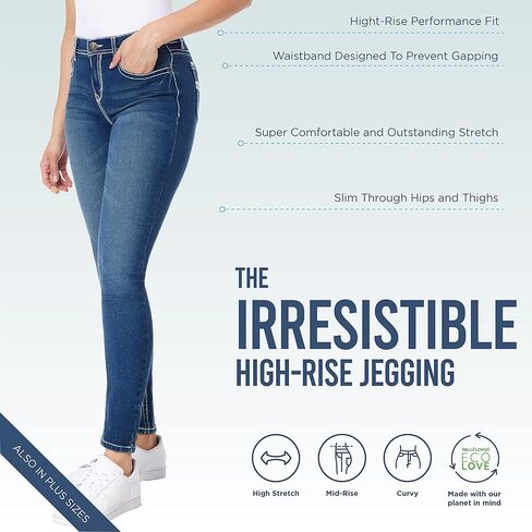 WallFlower Women's Irresistible Denim Jegging High-Rise Insta Soft Juniors Jeans (Standard and Plus) in Saudi Arabia