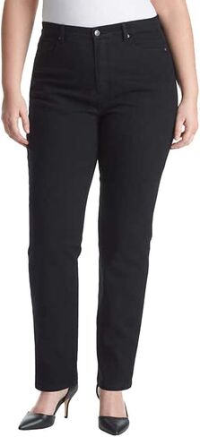 Gloria Vanderbilt Womens Amanda Classic High Rise Tapered Jean Plus Size - Black 18 Plus in Saudi Arabia