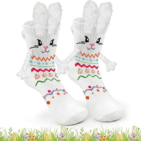 Holding Hands Socks,Novelty Funny Magnetic Socks，Unisex Couple Socks，Couple Holding Hands Socks，Gifts for Parents, Friends, Couples in Saudi Arabia