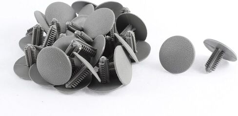 uxcell 30pcs 6mm Hole Dia Gray Car Auto Fairing Trim Plastic Screw Rivet Clips in Saudi Arabia