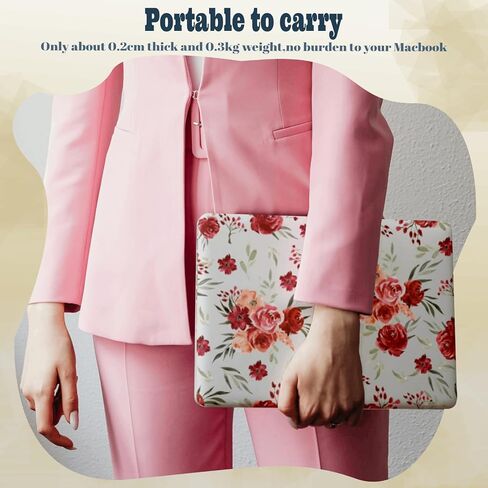 Hard Shell for MacBook Air 15 inch Case M4 M3 M2 2025 2024 2023 A2941 A3114 A3241,Sturdy Protective Laptop Case & Sleeve Bag & Keyboard Cover for Mac Air 15.3,Elegant Rose in Kuwait