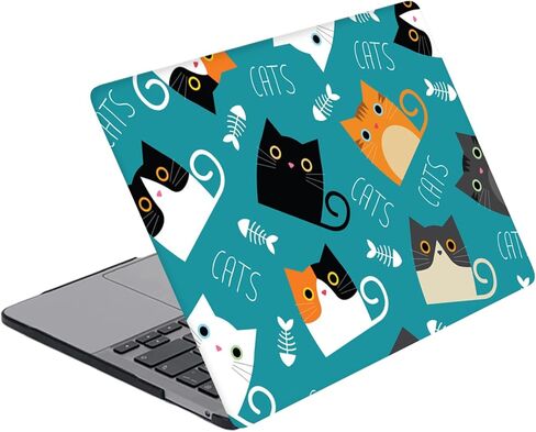 Laptop Case Compatible with MacBook Pro 14 Inch 2023 2021 Models A2918 A2992 M3 A2779 M2 A2442 M1 Pro/Max, Lightweight Protective Plastic Hardshell Case and Keyboard Cover, Orange & Black Cats in Kuwait