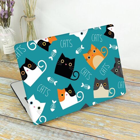 Laptop Case Compatible with MacBook Pro 14 Inch 2023 2021 Models A2918 A2992 M3 A2779 M2 A2442 M1 Pro/Max, Lightweight Protective Plastic Hardshell Case and Keyboard Cover, Orange & Black Cats in Kuwait