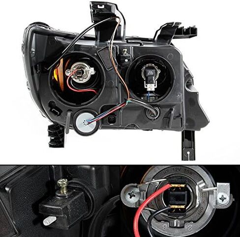 AKKON - For [Black Smoke] 2015-2022 Chevy Colorado Frost White LED DRL Dual Square Projector Headlights Set in Saudi Arabia