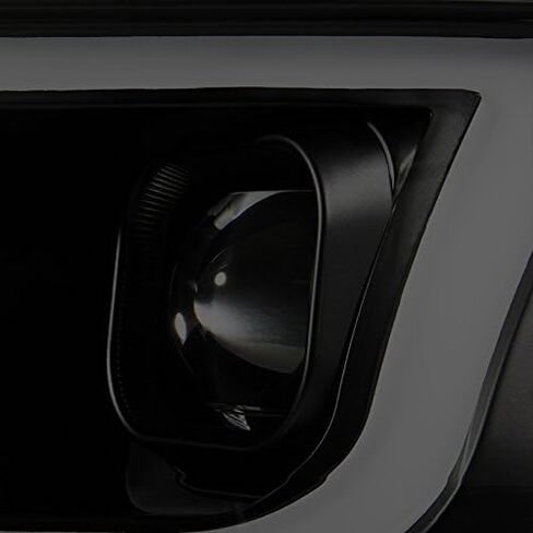 AKKON - For [Black Smoke] 2015-2022 Chevy Colorado Frost White LED DRL Dual Square Projector Headlights Set in Saudi Arabia