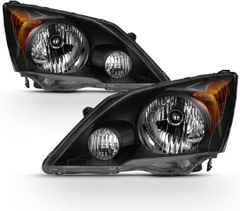 ACANII-For 2007 2008 2009 2010 2011 Honda CR-V CRV أسود الإسكان المصابيح الأمامية المصابيح الأمامية الجمعية سائق الركاب الجانب in Saudi Arabia