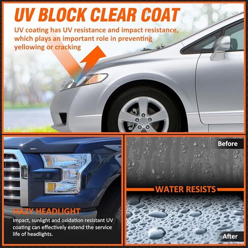 Headlight Assembly for 2015 2016 2017 Ford F150 with Chrome Housing Amber Reflector Driver and Passenger Side (Not compatible on models with LED or HID headlights) in Kuwait