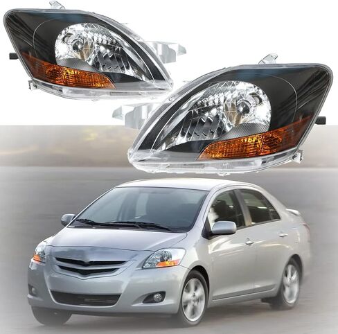 TO2518108 TO2519108 استبدال مجموعة المصابيح الأمامية الجانبية للسائق والركاب لـ 2007 2008 2009 2010 2011 Yaris Base Sedan 4-Door with Amber Corner in Saudi Arabia