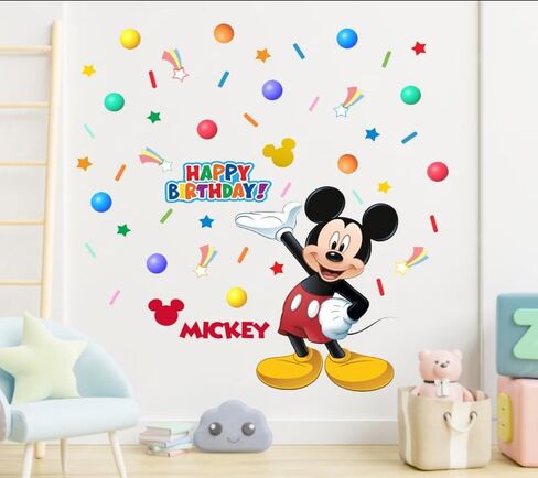 ملصقات جدارية لتزيين حفلات أعياد الميلاد السعيدة من الفأر، ملصقات جدارية لغرف الأطفال، ملصقات جدارية لديكور المنزل مقاس 40 × 80 سم، ملصقات جدارية من الفينيل قابلة للإزالة وقابلة للتقشير والعصا مقاس 15.7 × 31.5 بوصة in Kuwait