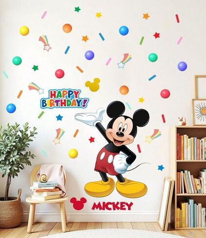 ملصقات جدارية لتزيين حفلات أعياد الميلاد السعيدة من الفأر، ملصقات جدارية لغرف الأطفال، ملصقات جدارية لديكور المنزل مقاس 40 × 80 سم، ملصقات جدارية من الفينيل قابلة للإزالة وقابلة للتقشير والعصا مقاس 15.7 × 31.5 بوصة in Kuwait