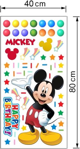 ملصقات جدارية لتزيين حفلات أعياد الميلاد السعيدة من الفأر، ملصقات جدارية لغرف الأطفال، ملصقات جدارية لديكور المنزل مقاس 40 × 80 سم، ملصقات جدارية من الفينيل قابلة للإزالة وقابلة للتقشير والعصا مقاس 15.7 × 31.5 بوصة in Kuwait