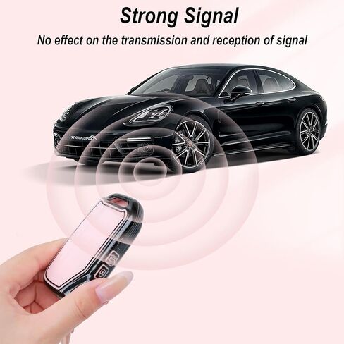 Compatible with Kia Key Fob Cover& Bow Wristlet, Fit for K5 Forte Sportage Soul Seltos Telluride Smart Key Holder 5 Buttons, Christmas Stocking Stuffers（Black&Pink） in Kuwait