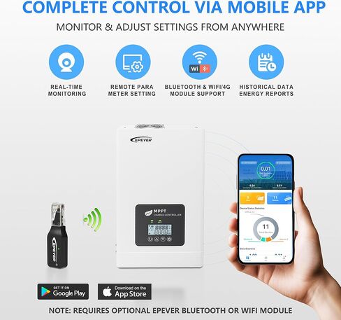 Epever 80A Mppt Solar Charge Controller Max PV 250V Input TEP Series 12v / 24v / 48v نظام البطارية يعمل مع بطاريات Lifepo4 in Saudi Arabia