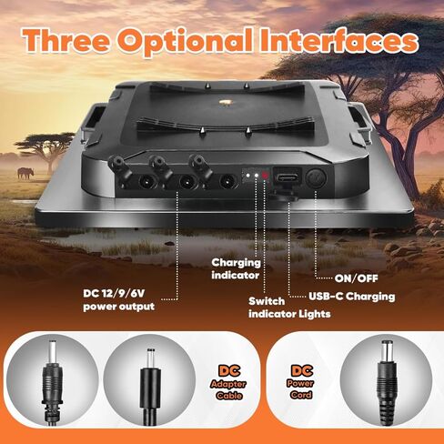 Solar Panel 6W for Trail Camera,Solar Kit Build-in 6000mAh Rechargeable Battery, Hunting Accessories for IP66 Waterproof, Solar Power for Trail Camera in Saudi Arabia