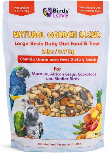 Birds LOVE All Natural Garden Blend Bird Food for Small Birds - Lovebirds, Cockatiels, Parakeets and Parrotlets 2lb in Kuwait