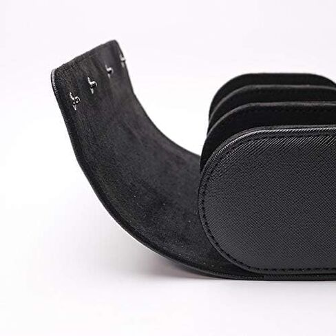 PINHEN 3 Watch Travel Case -Classic Leather Watch Case with Perfect Texture,Watch Carrying Case or Organizer for Storage and Display-Ideal Luxury Gift for Father's Day(Black) in Kuwait