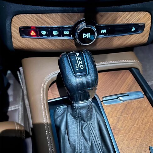 Gear Shift Boots Shifter Knob Cover Cap Sticker Trims for Volvo XC40 XC60 XC90 V60 V90 S60 2023-2026 (Carbon Fiber Color, C) in Saudi Arabia