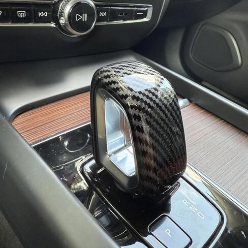 غطاء مقبض ناقل الحركة لأحذية ناقل الحركة لفولفو XC40 XC60 XC90 V60 V90 S60 2023-2026 (لون ألياف الكربون، C) in Kuwait