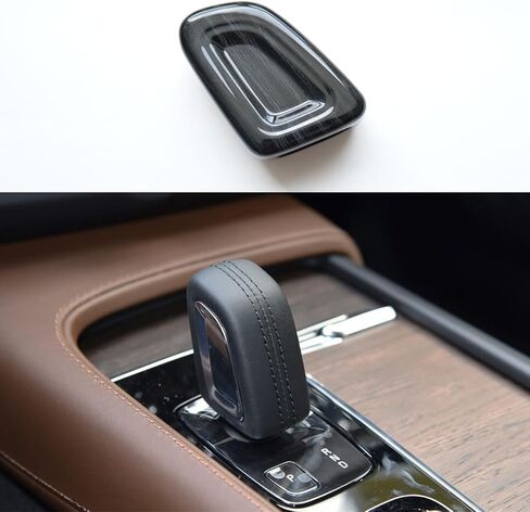 غطاء مقبض ناقل الحركة لأحذية ناقل الحركة لفولفو XC40 XC60 XC90 V60 V90 S60 2023-2026 (لون ألياف الكربون، C) in Kuwait