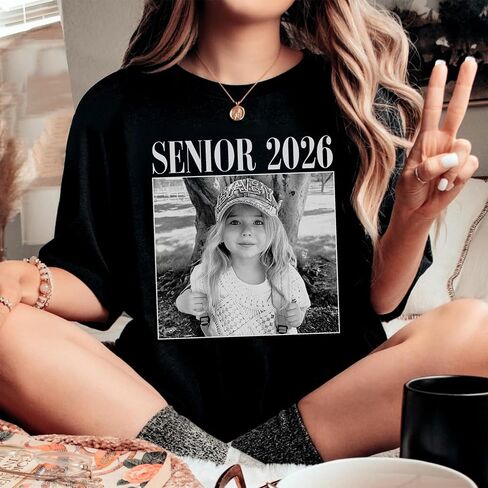 UrbanNEST Personalized Graduation Shirts with Photo, Senior Shirts Class of 2026, Senior 2026 Shirt, Gifts for Graduates in Saudi Arabia