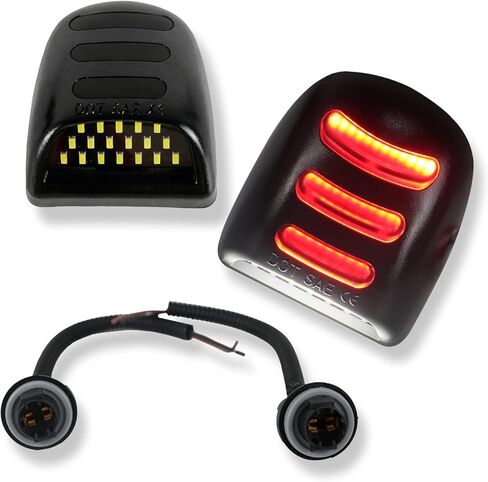 LED License Plate Light Kit for 1999-2013 Chevy Silverado GMC Sierra 1500 2500 3500 Suburban Tahoe Yukon Cadillac Escalade EXT – W/Red OLED Tag Lamp (2-Pack) | Direct Replacement, Plug & Play in Kuwait