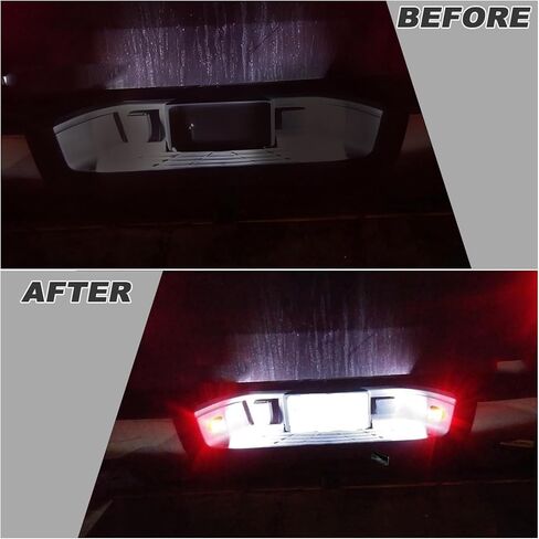 LED License Plate Light Kit for 1999-2013 Chevy Silverado GMC Sierra 1500 2500 3500 Suburban Tahoe Yukon Cadillac Escalade EXT – W/Red OLED Tag Lamp (2-Pack) | Direct Replacement, Plug & Play in Kuwait