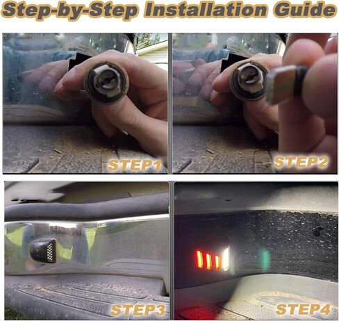 LED License Plate Light Kit for 1999-2013 Chevy Silverado GMC Sierra 1500 2500 3500 Suburban Tahoe Yukon Cadillac Escalade EXT – W/Red OLED Tag Lamp (2-Pack) | Direct Replacement, Plug & Play in Kuwait